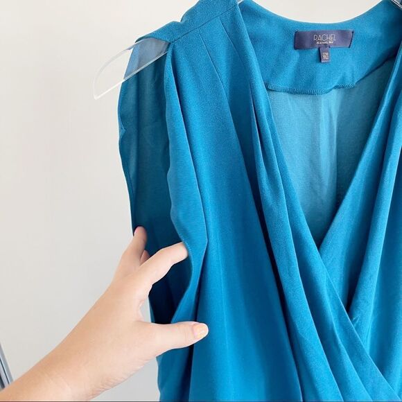 Rachel Zoe Blue Ruffle Fit & Flare Mini Dress 22W - Picture 5 of 8